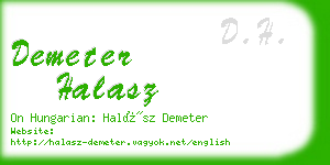 demeter halasz business card